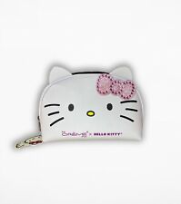 Hello Kitty Sanrio The Crème Shop Pink Bow Makeup Bag Brand New picture