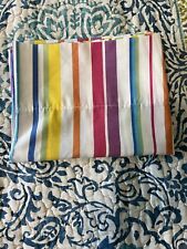 Vintage Martex Standard Primary Colors Striped Pattern Pillow Case Made In USA picture
