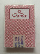 SANDS HOTEL CASINO - USED DECK PLAYING CARDS RED,  LAS VEGAS, STRIP picture