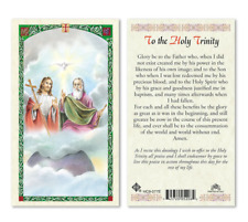 Laminated Holy Trinity Prayer Card Catholic God the Father, Son and Holy Spirit picture
