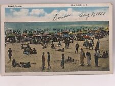 Postcard Beach Scene Sea Girt New Jersey  1933 picture