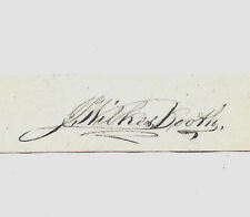 John Wilkes Booth Autograph Reprint On Genuine Original Period 1860s Paper  picture