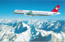 SWISSAIR AIRBUS A321 Postcard, AIRLINE ISSUED picture