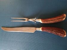 Vintage Royal Brand Cutlery 2-Piece Antler Carving Set picture