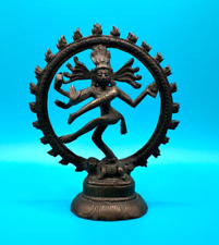 Vintage Brass Shiva Hindu God Statue Figurine 4