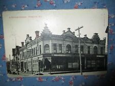(1032) Old Postcard 1909 Fredonia Wis  A Popular Corner Plymouth Wis picture