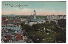 Worcester, Massachusetts, Vintage Postcard Bird's-eye View From Salem Square picture