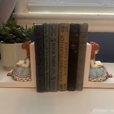 Vintage Earl Bernard Bookends Girl Reading Book MCM Made In Japan picture