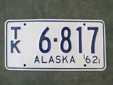 Early Historic 1962 Alaska Truck License Plate # TK6-817 BRAND NEW UNUSED MINT picture