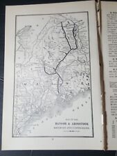 1907 railroad map Bangor & Aroostook Railroad Brownville Patten Caribou Maine  picture