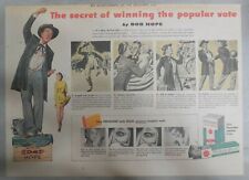 Pepsodent Toothpaste Ad: Bob Hope On Getting Votes from 1940's  11 x 15 inch picture