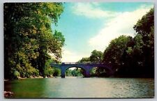 Postcard Marble Memorial Bridge Otter Creek Proctor Vermont VT UNP VTG Tichnor picture