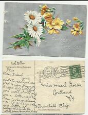 1910 PC - Birthday Greetings - Flowers   stk#HBH picture