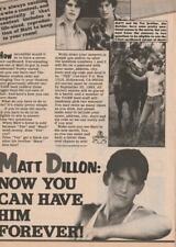 Matt Dillon teen magazine pinup clipping Teen Beat forever baby Bop Tiger Beat picture