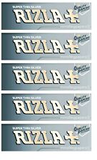 5x Rizla Rolling Papers Silver Super Thin Single Wide 50 Lvs/Pk USA Shipped  picture