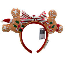 Disney Parks Ears Minnie Ears Bow 2022 Christmas Gingerbread Exclusive Headband picture