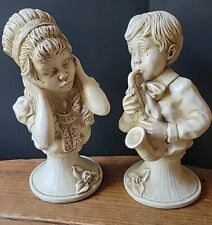 Vintage Statue Saxophone Boy and Girl Kendrick 1971 Universal Statuary Chicago picture