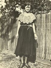 M2 Photograph 5x7 1920's Pretty Short Hair Brunette Lovely Dress Woman picture