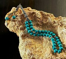 REAL Turquoise Stone Islamic Prayer 33 beads, Tasbih 33, Misbaha, Tasbeeh 33, 8m picture