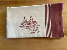 Dunroven House McLeod Country  Red & White Chicken & Chick Kitchen Towel picture