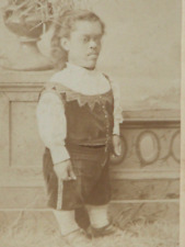 CDV Portrait Black African Man Little Person Albumen Print RARE Photo 1890s picture