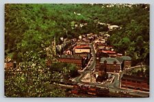 Jim Thorpe Pennsylvania St. Mark's Church, Aerial View VINTAGE Postcard picture