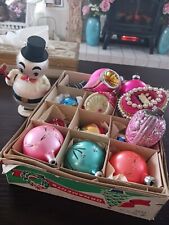 Mix Vintage-Antique,MERCURY Glass Christmas Ornaments Indented Painted Balls Lot picture