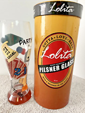 Lolita 21st Birthday Beer Glass Hand Painted Lager 22 oz Pilsner NEW in Gift Box picture