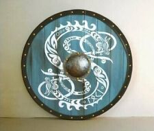 Medieval Eivor Valhalla Viking Fenrir Shield Antique Dragon Wooden Shield 24