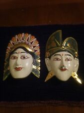 Vintage Hindu Mythology Folk Art Masks picture