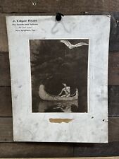 Antique 1886 Framed “The Silence Broken” Photogravure New Brighton, PA picture