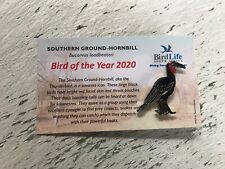 RSPB partner GROUND HORNBILL Enamel Pin badge Bird life South Africa picture