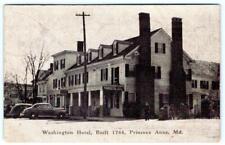 1944 PRINCESS ANNE MARYLAND MD WASHINGTON HOTEL VINTAGE POSTCARD picture