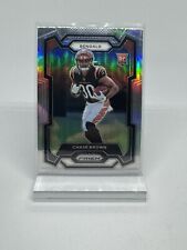 2023 Panini Prizm football Chase Brown Silver Holo RC #318 picture