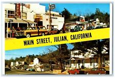 c1960's Main Street In 1800's Was Booming Of Gold Rush Crowds Julian CA Postcard picture