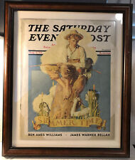 The Saturday Evening Post-Aug.5, ‘33 Cover Art By Norman Rockwell Framed picture