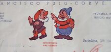 old 1944 wwii invoice document Walt Disney toy company Snow White & Seven Dwarfs picture