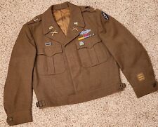 US WWII M44 Officer's Ike Jacket, Lg Sz 42S, 4/45 Dated, N Mint, 8th ID tribute picture