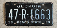 1969 GEORGIA license plate – STEPHENS COUNTY – ORIGINAL vintage antique auto tag picture