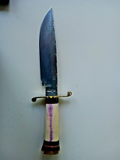Beautiful E. Ponte Nuova (Italy) swirled Damascus Knife 14.5'' w/ 9''Blade. NOS picture