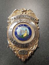 OBSOLETE VTG State Of NC ARMED Security Officer Scales Of Justice Badge BRASS picture