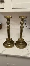 antique brass 12” candlestick holders european picture