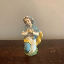 Chalkware Vintage Italian kneeling Mary, Mother of Jesus Figurine picture