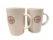 2 Starbucks Tazo Tea Coffee Mug Cup 11.8 oz Logo 2012 Lot of 2 Tall Ceramic 2012 picture