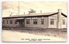 Postcard Camp Library American Library Association Camp Bowie Texas c.1918 picture