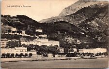 Menton Garavan BW Antique Divided Back Postcard Unposted Unused Vintage Palais picture