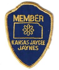 Kansas Jaycee Jaynes Member Patch - Late 1970's picture