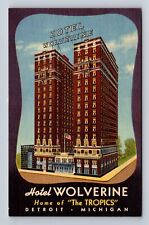 Detroit MI-Michigan, Wolverine Hotel, Advertising, Antique Vintage Postcard picture
