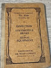 Antique Westinghouse Air Brake Company Locomotive Brake Equipment Booklet  picture