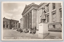 University of Oslo Exterior P.A. Munch 1936 RPPC Antique Postcard - Posted picture
